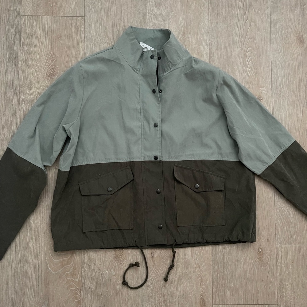 Two Colored Zip Up and Button Up Jacket!